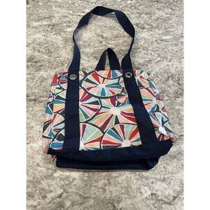 Thirty One Small Utility Tote in Pinwheel Party New Gently Used